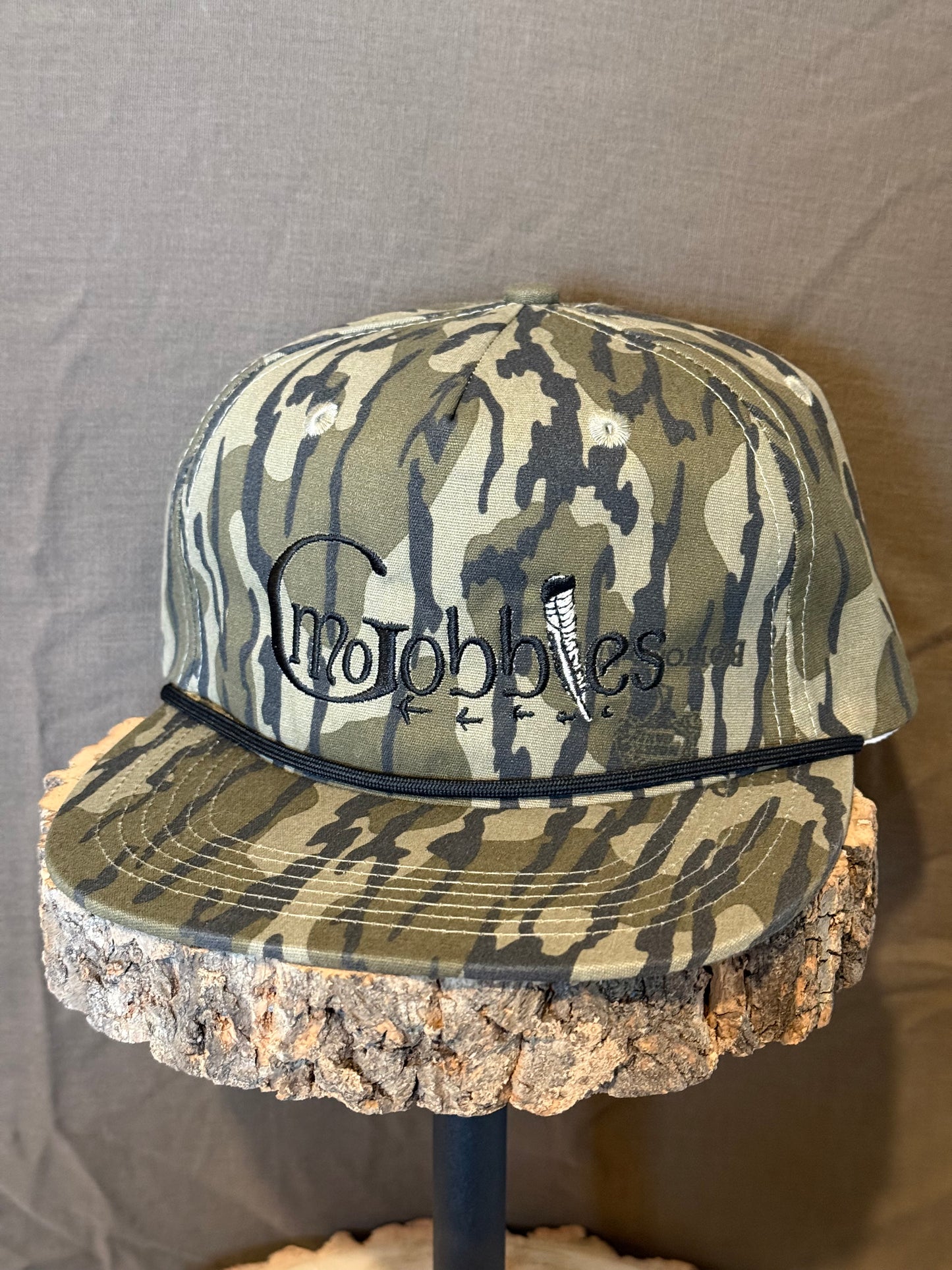 "MoGobbles" Panel Roper Hat Bottomland with Black Text