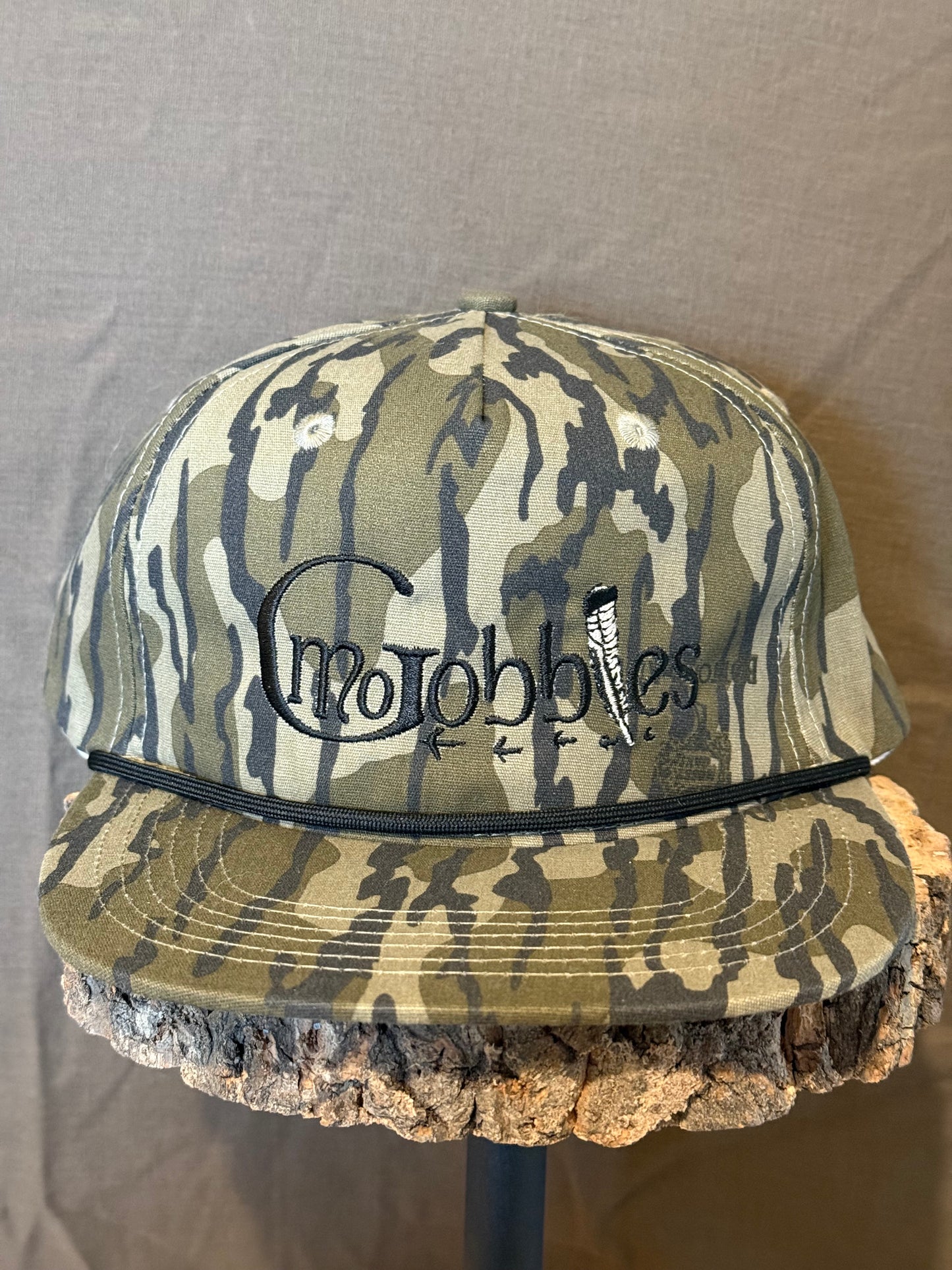 "MoGobbles" Panel Roper Hat Bottomland with Black Text