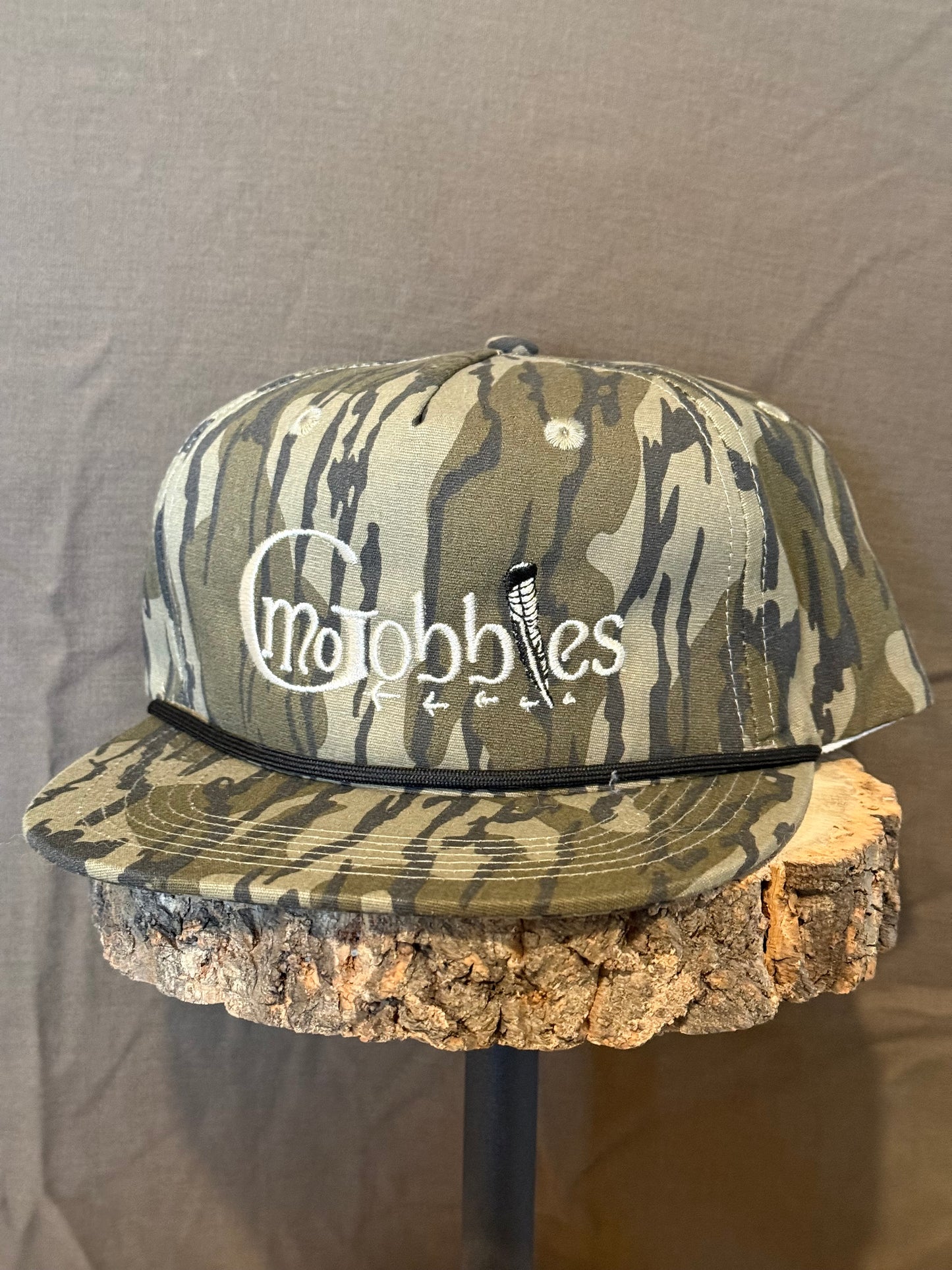 "MoGobbles" Panel Roper Hat Bottomland with Ivory Text