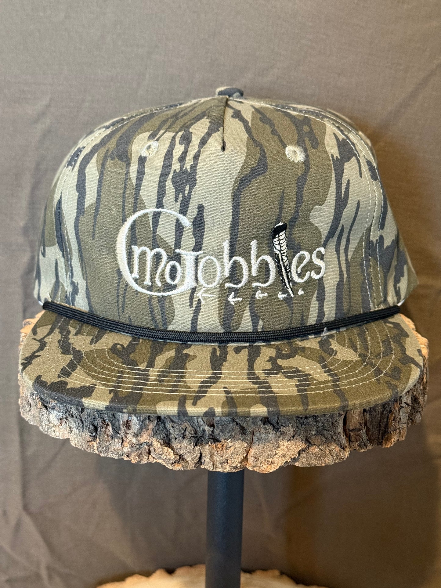 "MoGobbles" Panel Roper Hat Bottomland with Ivory Text
