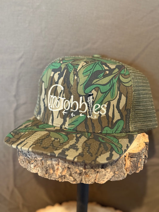 "MoGobbles" Formed Trucker Greenleaf/Olive with Ivory Text