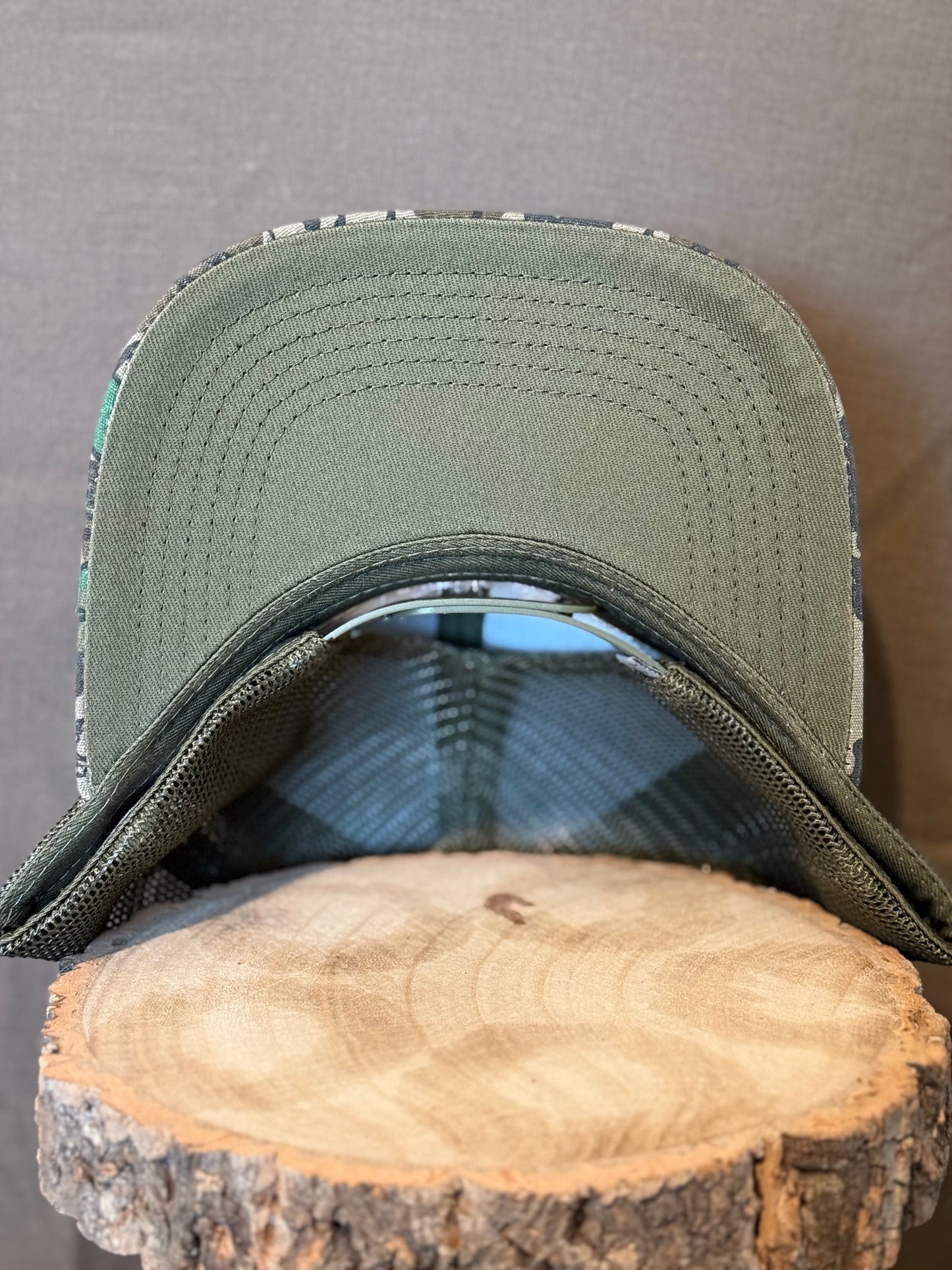 "MoGobbles" Formed Trucker Greenleaf/Olive with Ivory Text