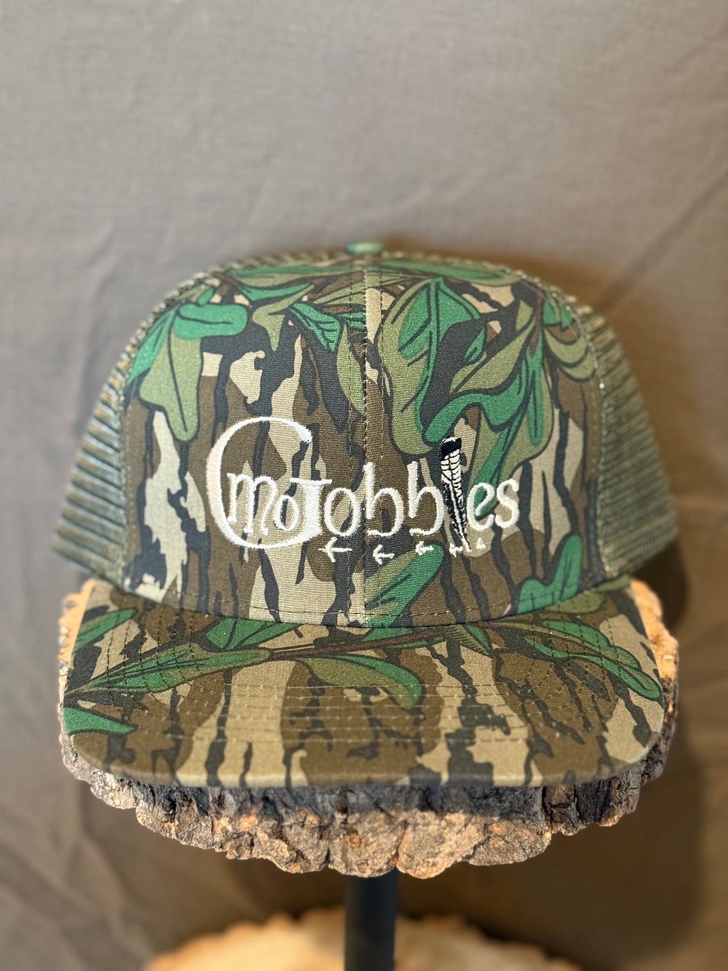 "MoGobbles" Formed Trucker Greenleaf/Olive with Ivory Text