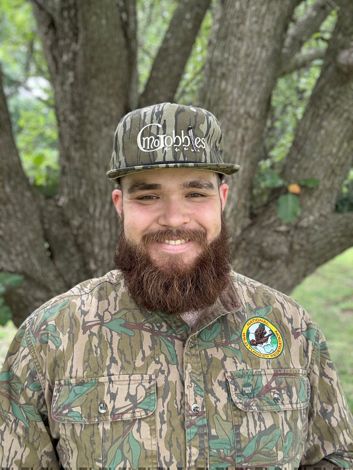 "MoGobbles" Panel Roper Hat Bottomland with Ivory Text