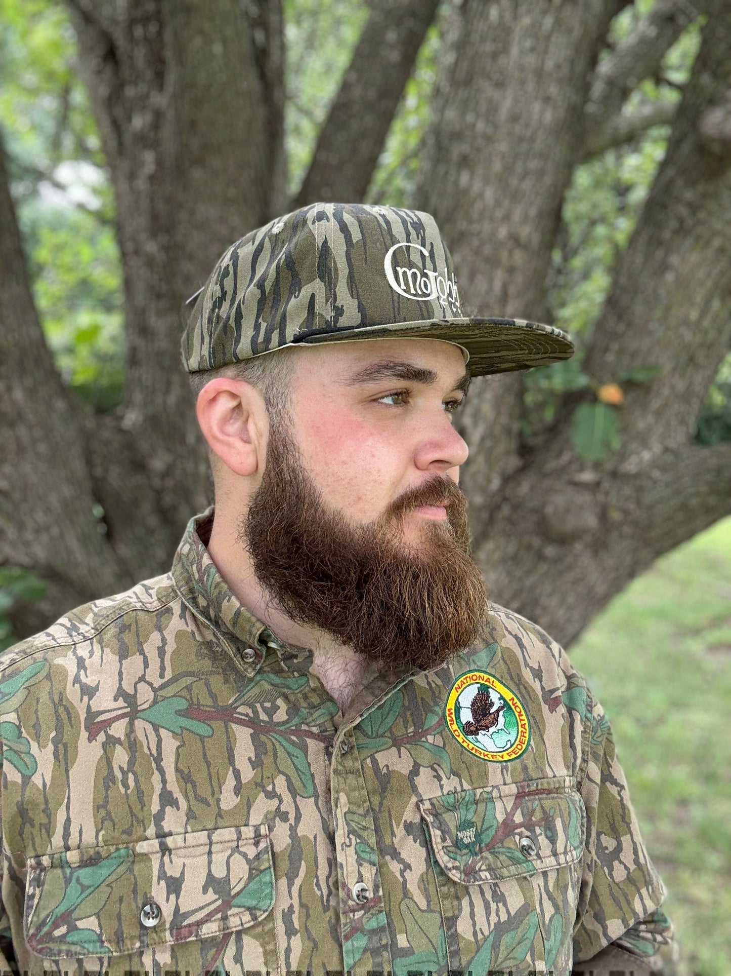 "MoGobbles" Panel Roper Hat Bottomland with Ivory Text