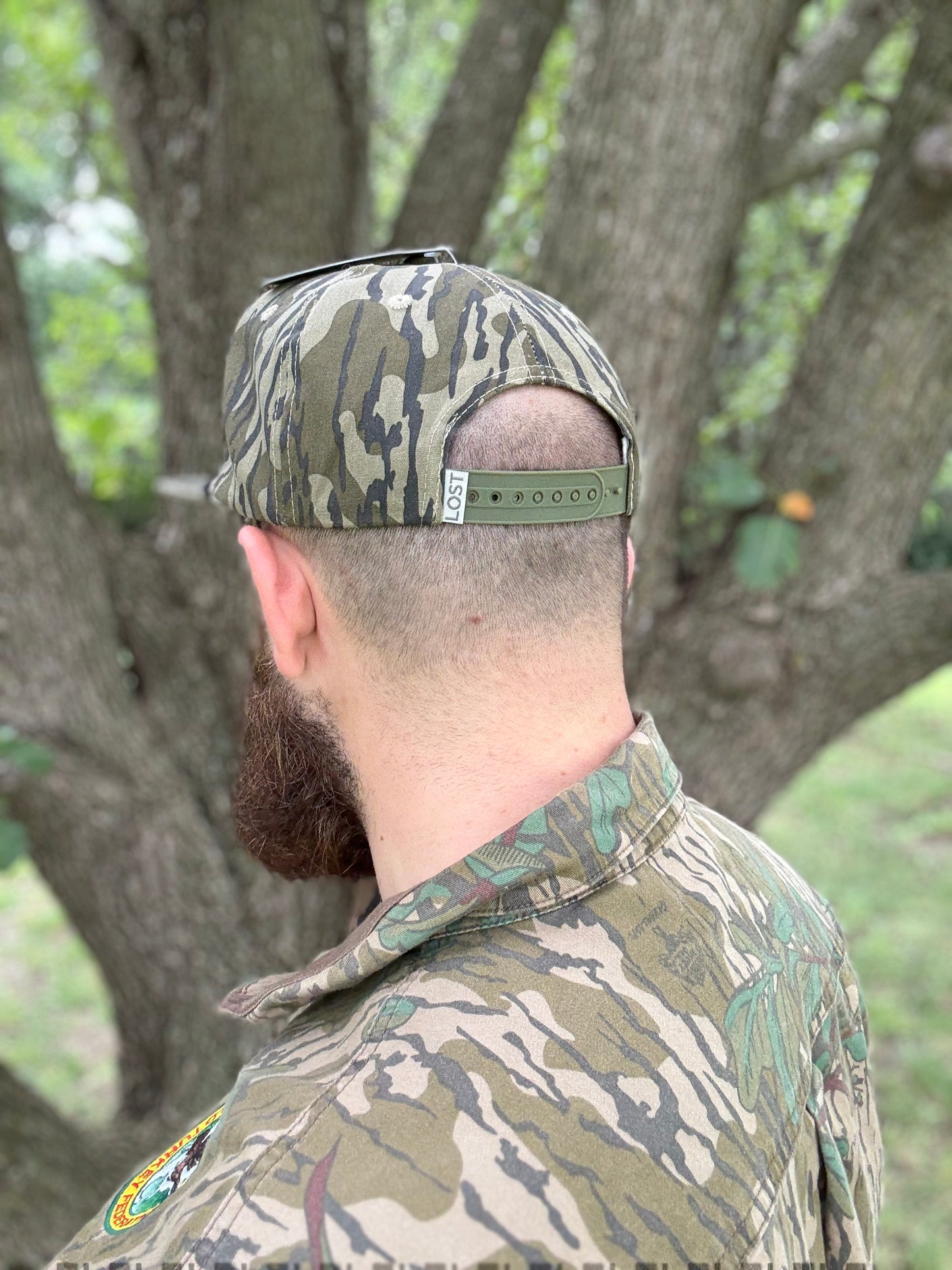 "MoGobbles" Panel Roper Hat Bottomland with Ivory Text