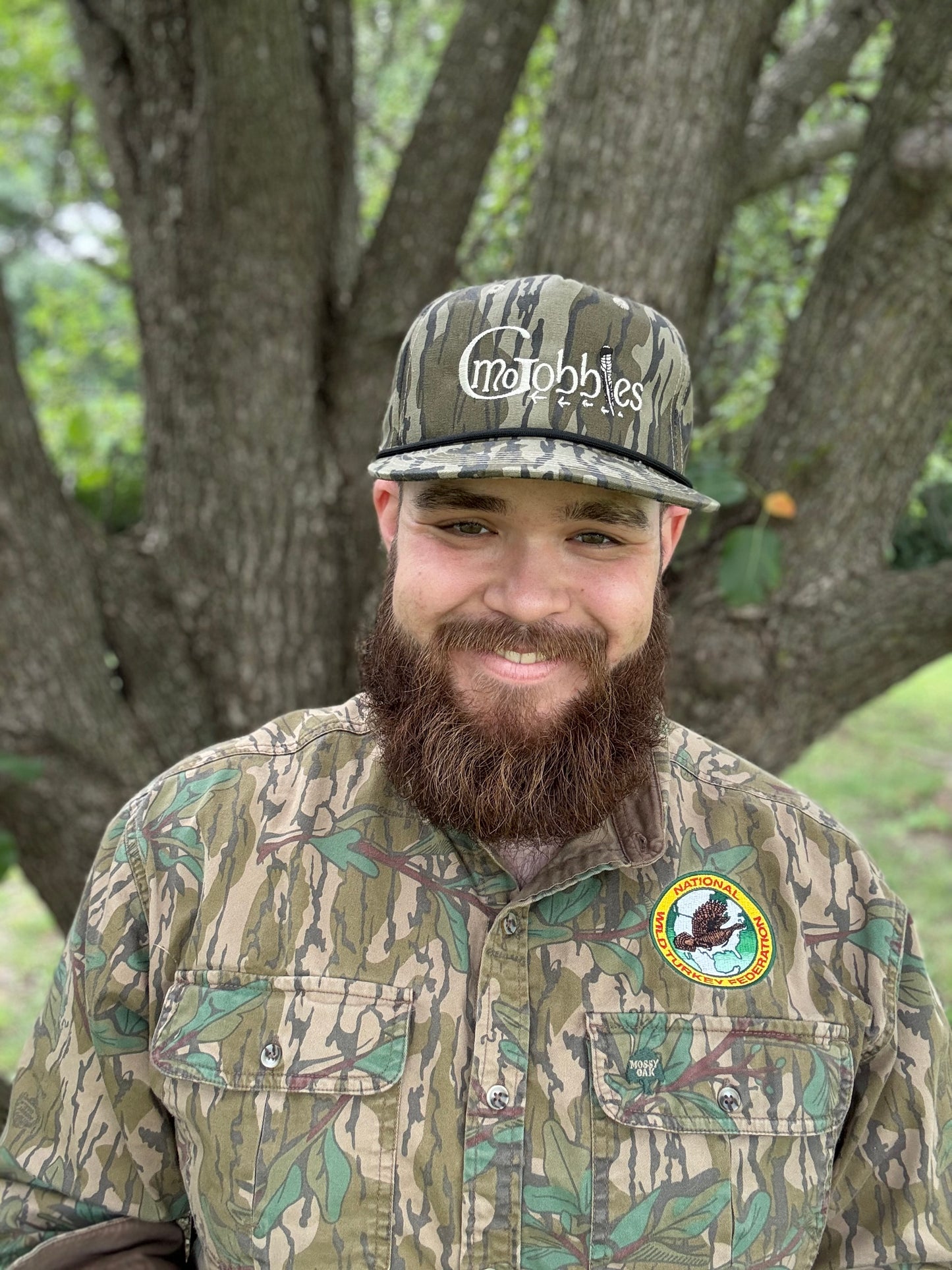 "MoGobbles" Panel Roper Hat Bottomland with Ivory Text