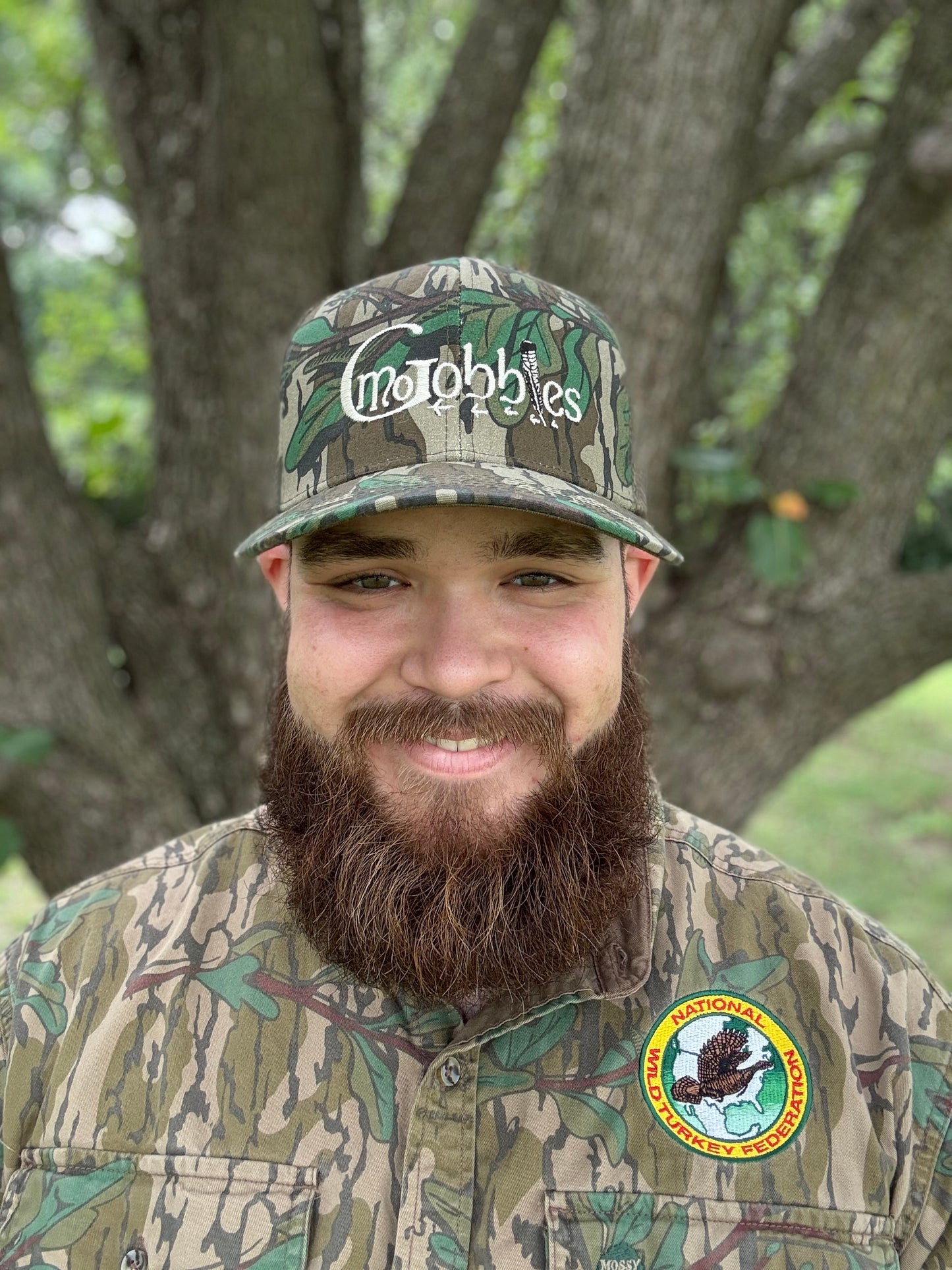 "MoGobbles" Formed Trucker Greenleaf/Olive with Ivory Text